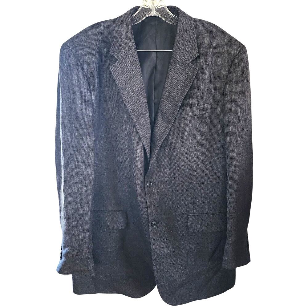 Jos. A. Bank Travelers Collection 2 Button Closure Gray Wool Blazer 44L Long